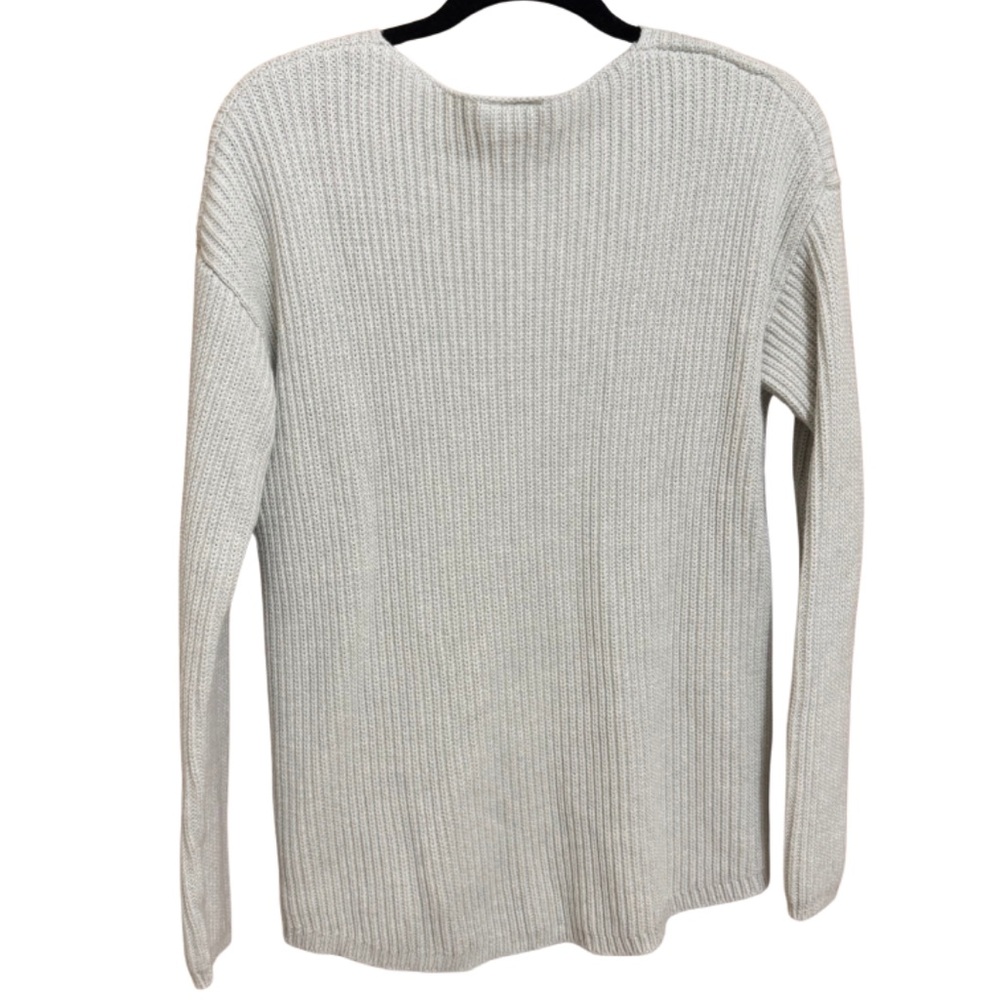 Tentree Highline V-Neck Sweater Light Gray Size Medium Organic Cotton - Picture 10 of 11
